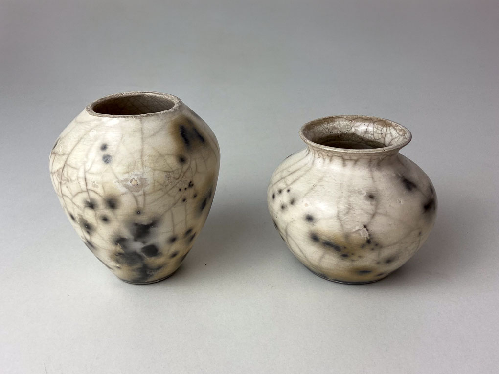 Smoke-fired vases